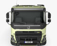 Volvo FMX Day Cab 底盘驾驶室卡车 4轴 2020 3D模型 正面图
