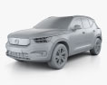 Volvo XC40 Recharge P8 2020 3D模型 clay render
