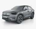 Volvo C40 Recharge 2022 3D模型 wire render