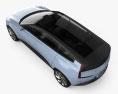 Volvo Recharge 2022 3D模型 顶视图