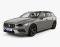 Volvo V60 T6 Inscription 带内饰 2018 3D模型