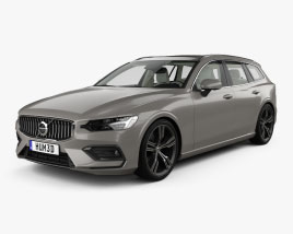 Volvo V60 T6 Inscription avec Intérieur 2018 Modèle 3D