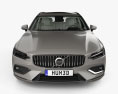 Volvo V60 T6 Inscription with HQ interior 2021 3d model front view