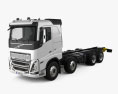 Volvo FH-540 卧铺驾驶室 底盘驾驶室卡车 4轴 2021 3D模型