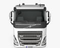 Volvo FH-540 卧铺驾驶室 底盘驾驶室卡车 4轴 2021 3D模型 正面图