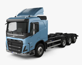 Volvo FM 섀시 트럭 4축 2020 3D 모델 