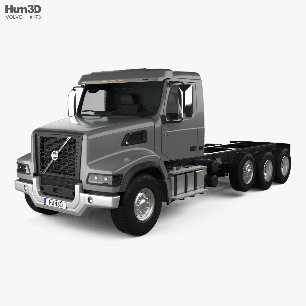 Volvo VHD 300AF Camion Telaio 4 assi 2021 Modello 3D