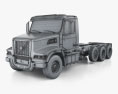 Volvo VHD 300AF Chassis Truck 4-axle 2021 3d model wire render