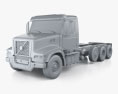 Volvo VHD 300AF Chassis Truck 4-axle 2021 3d model clay render