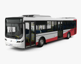 Volvo B7RLE Bus インテリアと とエンジン 2015 3Dモデル