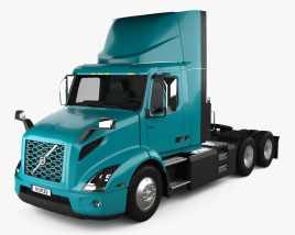 Volvo VNR Electric Tractor Truck 3-axle 2022 3D model