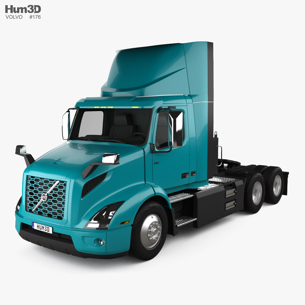 Volvo VNR Electric Tractor Truck 3-axle 2022 3D model