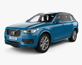 Volvo XC90 T6 R-Design con interni e motore 2016 Modello 3D