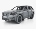 Volvo XC90 T6 R-Design with HQ interior and engine 2016 3d model wire render