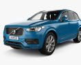 Volvo XC90 T6 R-Design with HQ interior and engine 2016 3d model