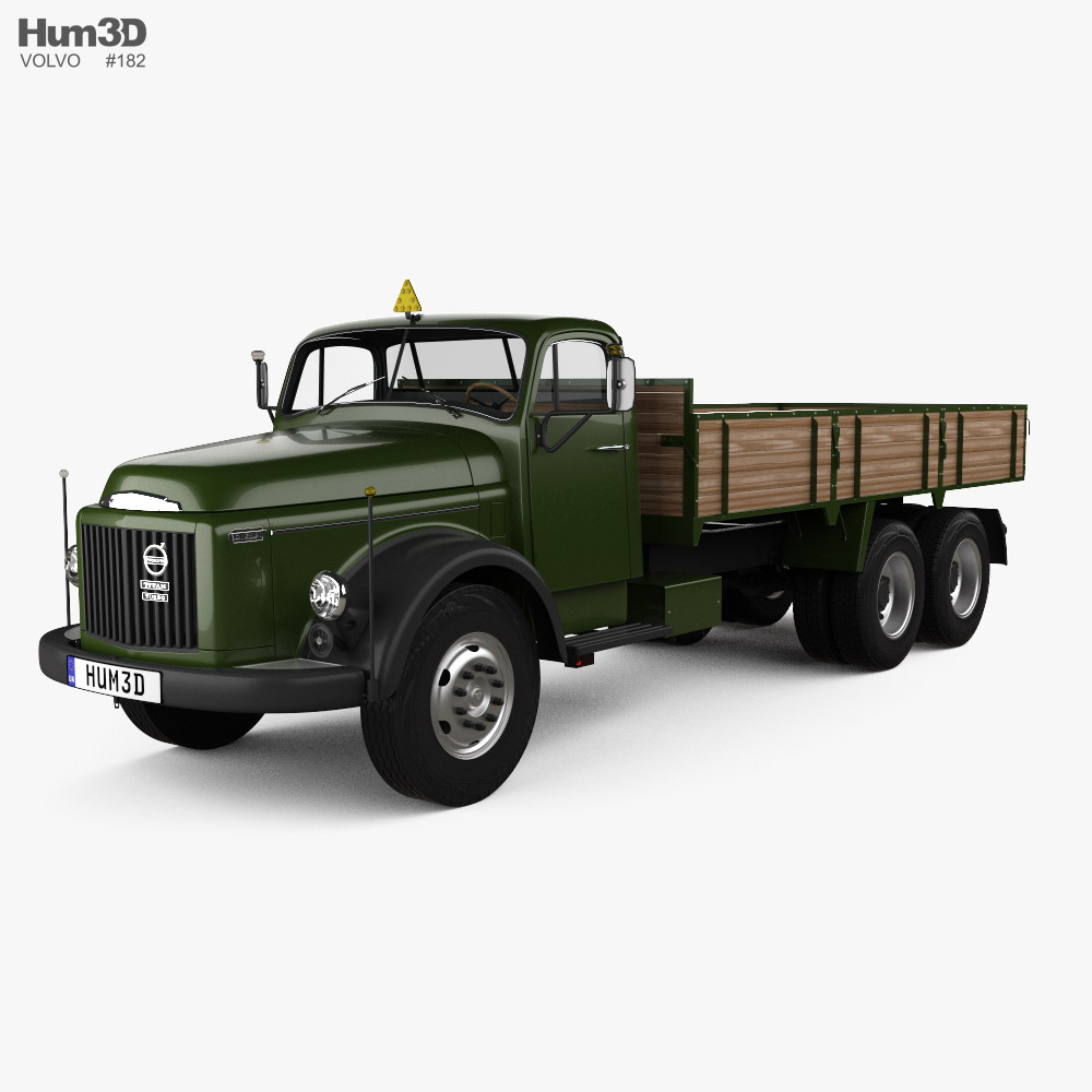Volvo L395 Titan Flatbed Truck 1954 3D model