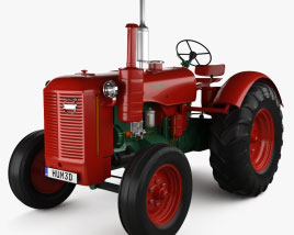 Volvo T43 Tractor 1946 3Dモデル