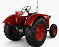 Volvo T43 Tractor 1946 3D 모델  back view