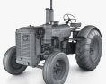Volvo T43 Tractor 1946 3D 모델  wire render