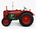 Volvo T43 Tractor 1946 3D 모델  side view