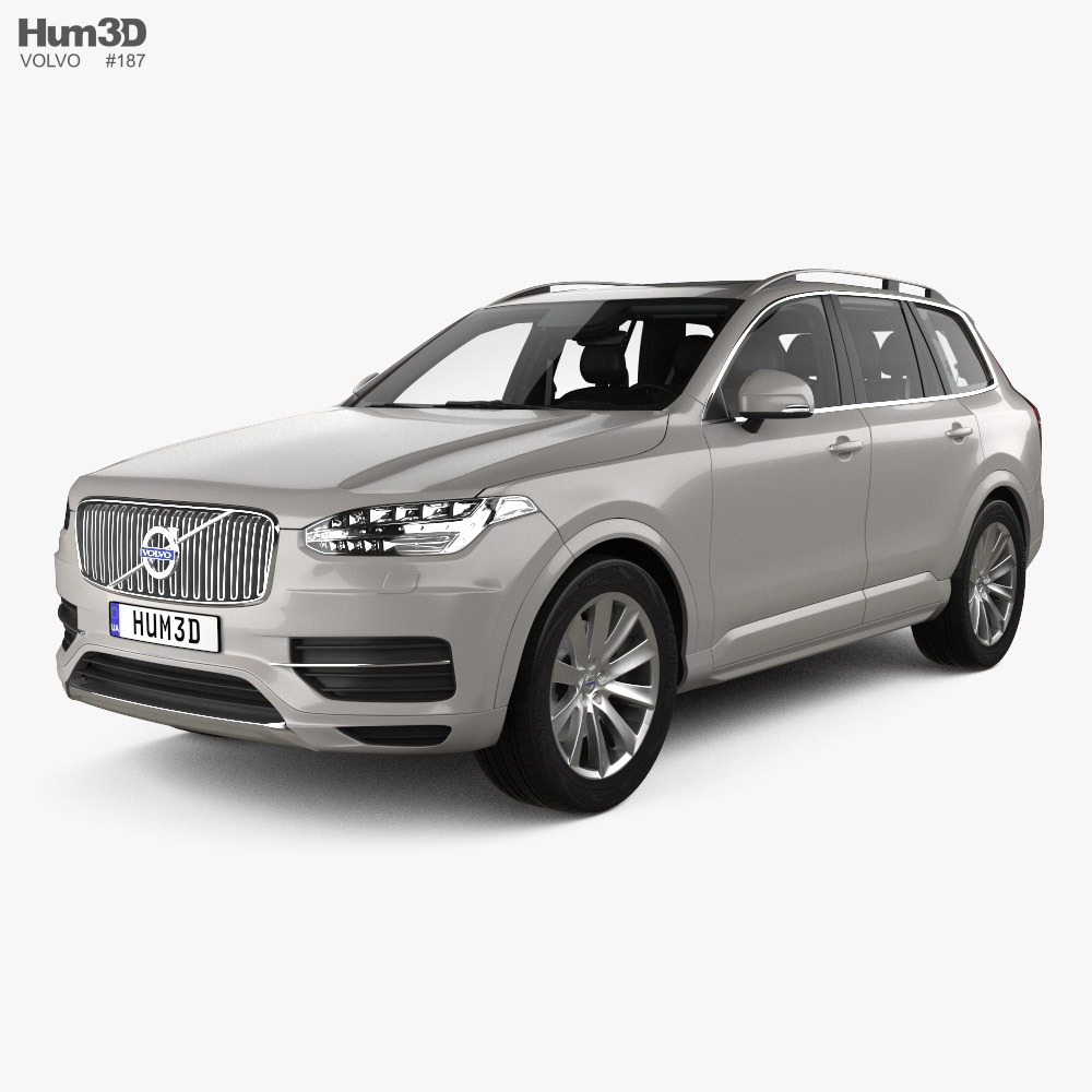 Volvo XC90 T5 with HQ interior and engine 2015 3D model