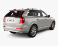 Volvo XC90 T5 з детальним інтер'єром та двигуном 2015 3D модель back view