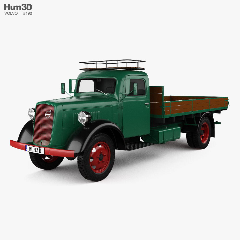 Volvo LV81 Flatbed Truck 1934 Modèle 3D