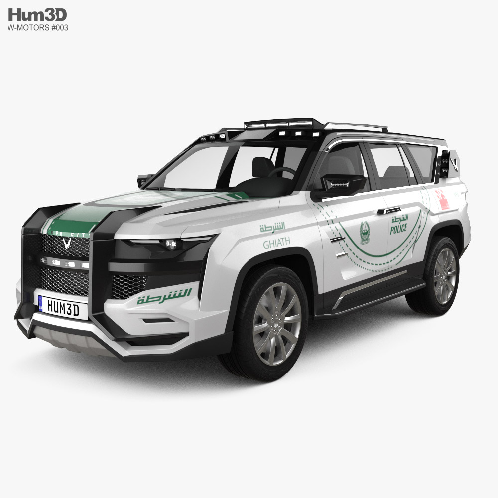 W Motors Ghiath Dubai 警察 2021 3Dモデル