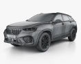 WEY VV7 2020 3D-Modell wire render