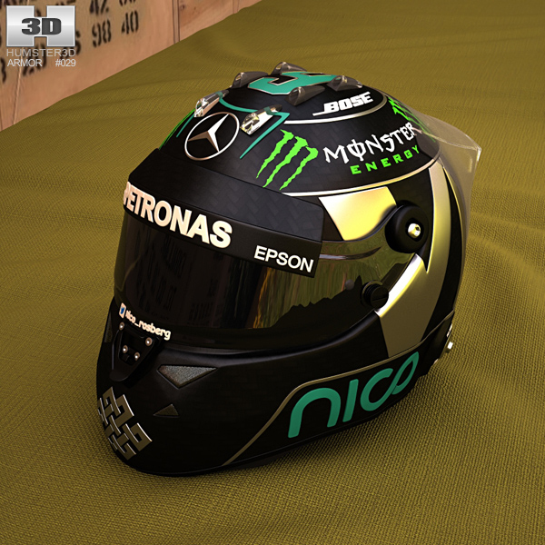 F1 ヘルメット 3Dモデル