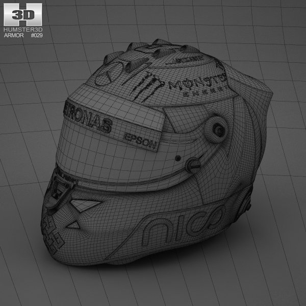 F1 Helmet 3D Model - Clothes On Hum3D