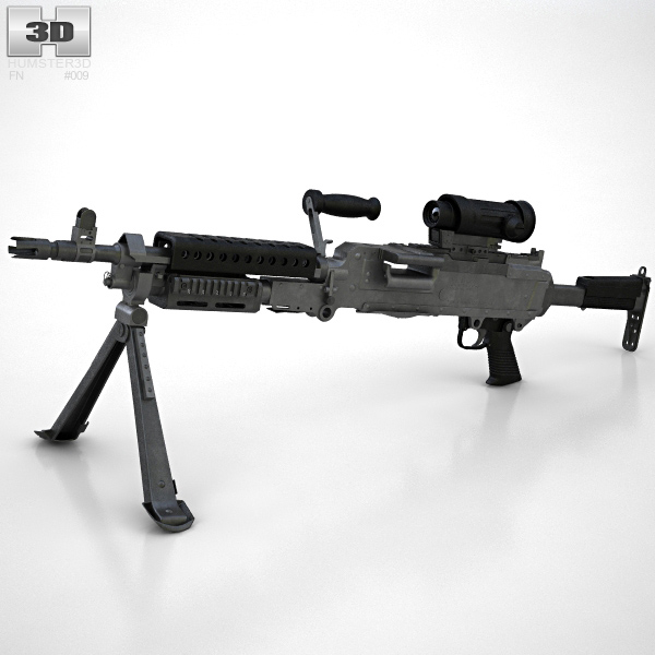 Fn M240l 3d Model Weapon On Hum3d 6450