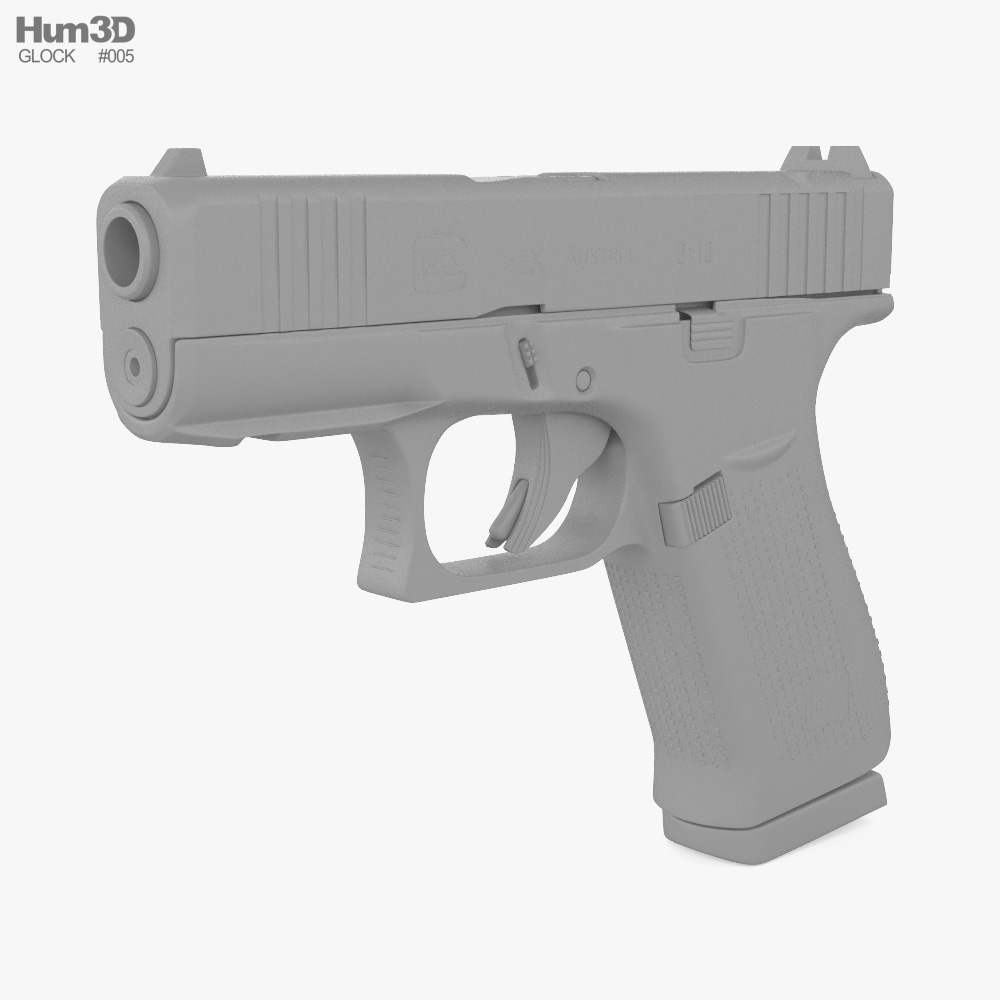 Glock 43X MOS 3D model - Weapon on Hum3D