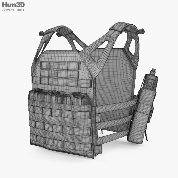 Jumpable Plate Carrier 3D model Clothes on Hum3D