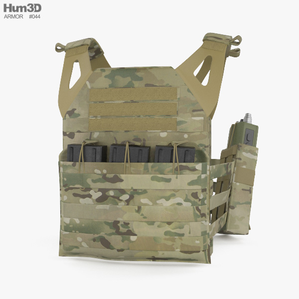 Jumpable Plate Carrier 3D model Clothes on Hum3D