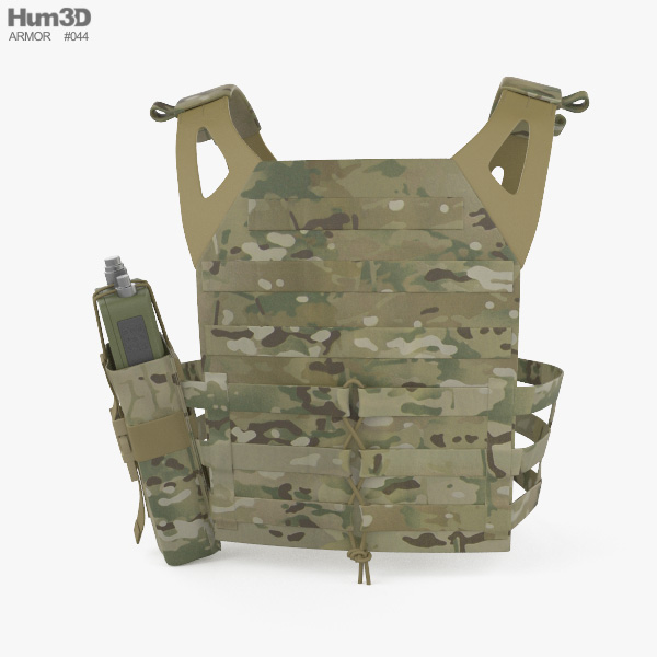 Jumpable Plate Carrier 3D model Clothes on Hum3D