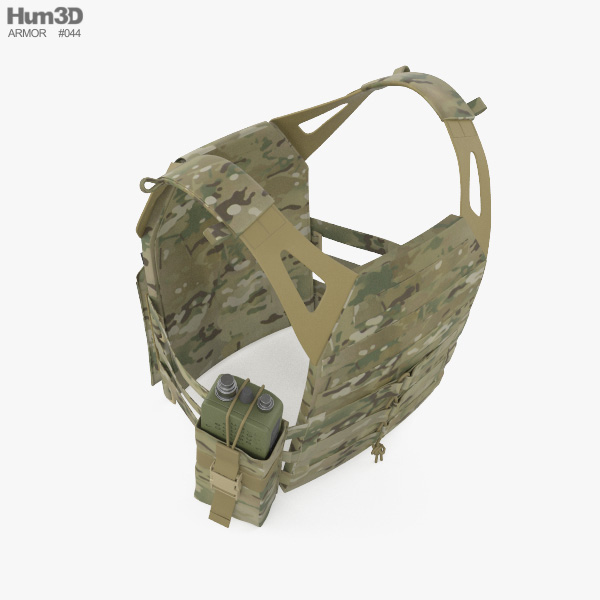 Jumpable Plate Carrier 3D model Clothes on Hum3D