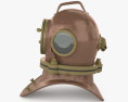 Taucher Helm mit drei Bolzen 3D-Modell