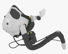 Ulmer UA21S Masque à oxygène pour pilotes de chasse Modèle 3D