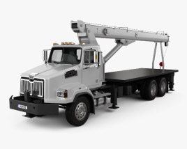 Western Star 4700 Set Back Camion Grue 2011 Modèle 3D