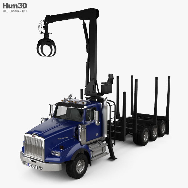 Western Star 4900 Logging Truck 2008 3D model