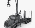Western Star 4900 Logging Truck 2008 3D модель wire render