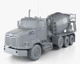 Western Star 4700 Set Back Mixer Truck 2011 3d model clay render