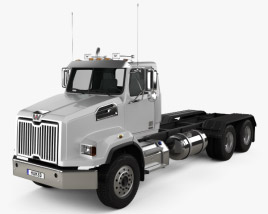 Western Star 4700 SB Day Cab Chassis Truck 2011 3D model