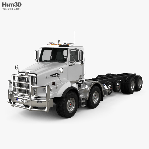 Western Star 4800 SB TS Day Cab Camião Chassis 2008 Modelo 3d