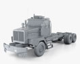 Western Star 4900 SB Day Cab Chassis Truck 2008 3d model clay render