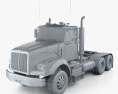 Western Star 4900 SB SV Day Cab Tractor Truck 2008 3d model clay render