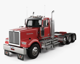 Western Star 4900 SF Day Cab Сідловий тягач 2008 3D модель