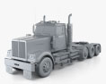 Western Star 4900 SF Day Cab Tractor Truck 2008 3d model clay render