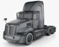 Western Star 5700XE Day Cab Tractor Truck 2014 3d model wire render